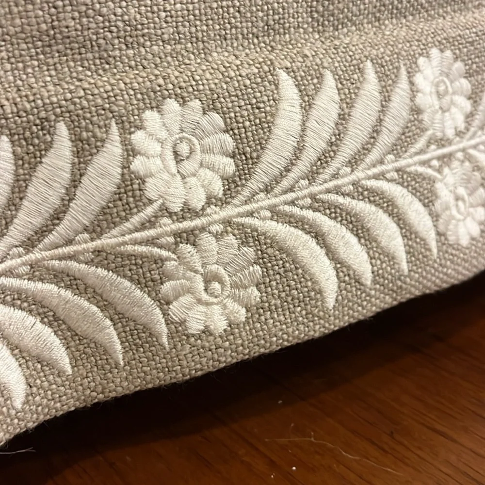 Ralph Lauren Braedyn Dark Natural Linen Floor Throw Pillow 22”x22” new
